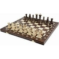 thumbnail image 1 of Handmade Chess Set European Ambassador with 21 Inch Board and Hand Carved Chess Pieces WEGIEL, 1 of 4