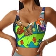 thumbnail image 2 of Lsque Scooby-Doo Printed Women'S Sports Bra, Compression, Moisture Wicking, High-Impact Sports Bra For Women,Supportive sports bra-Large, 2 of 9