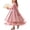 Pink, variant on LEKWK Girls Princess Gown Long Sleeve Lace Satin Formal Midi Dress Bow Waist Tiered Tulle Wedding Flower Girl Dress for Pageant Host Recital Birthday Party