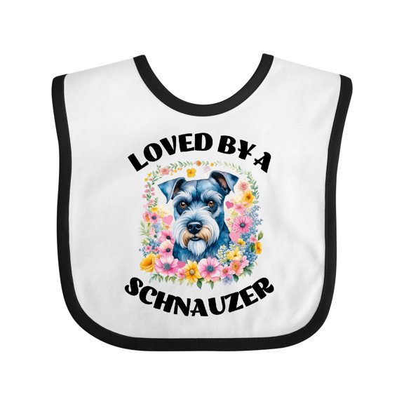 Inktastic Schnauzer Dog Lover Girls Baby Bib