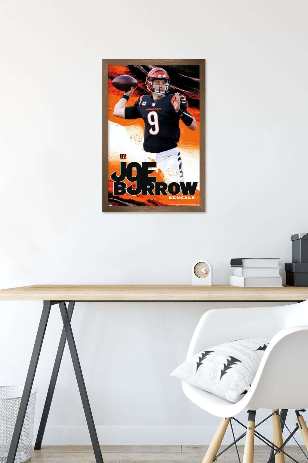 NFL Cincinnati Bengals - Joe Burrow 22 Wall Poster, 14.725" x 22.375" Framed