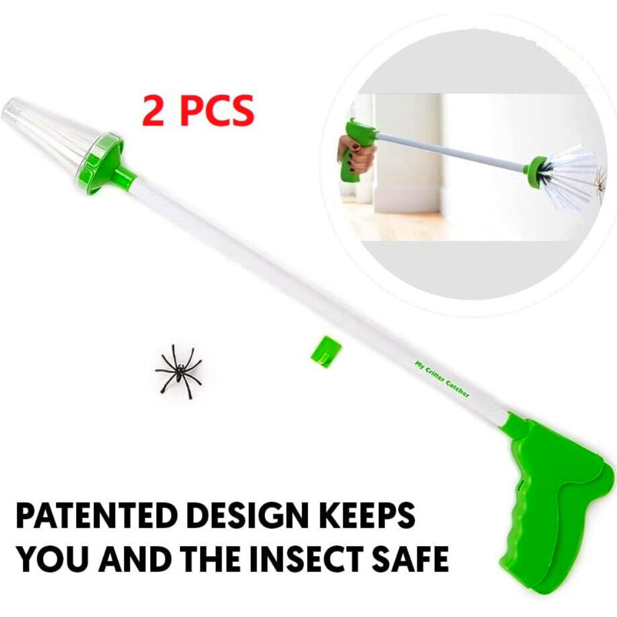 JahyShow Catcher 2 packs - Spider and Insect Catcher Green Use for the safe handling