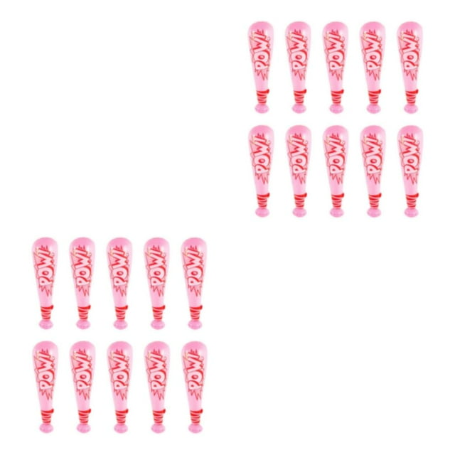 Bewildely 10 bolsas de PVC resistente: disfruta de horas de diversión, bate de béisbol inflable, colorido palo inflable, Thundersticks Type3 NO3