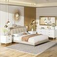 thumbnail image 3 of White Dresser, 4 Drawer Dresser for Bedroom, Modern Dressers with Gold Metal Handles for Living Room, Hallway, Entryway, 3 of 6