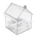 thumbnail image 1 of Pull Out External Parrot Feeder with Decorative Transparent Bird Bath Tub for Long Lasting Outdoor Use Easy to Fill and Clean, 1 of 8