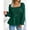 Green, variant on ZOELNIC Women's Peplum Tops Square Neck Ruffle Trim Long Sleeve Blouse Smocked Top Dressy Casual Shirts, S