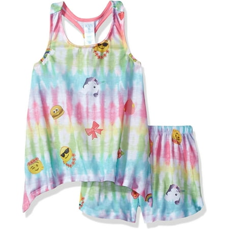 The Children's Place Girls' Toddler Tank Top and Short Pajama Set, Multi Color, XS