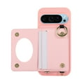 thumbnail image 4 of TECH CIRCLE for Google Pixel 9 Pro/Pixel 9 Case, Quilted PU Leather Magnetic Clasp Shockproof Cover Card Holder Shoulder Strap Mirror Ring Stand Flip Wallet Case for Google Pixel 9 Pro/Pixel 9,Pink, 4 of 6