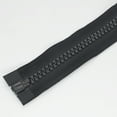 thumbnail image 3 of HSHDLDF Black Double Pull Tab Slider Heavy Duty Plastic Zipper for Sewing (1 Pack), 3 of 6