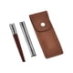 thumbnail image 4 of Palillos de viaje, cubiertos portátiles plegables con estuche de transporte rojo y plata, 4 of 9