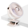 thumbnail image 2 of Portable Quiet Clip On Fan With 5 Speeds 3 Brightness 720° Fully Adjustable Angle Type-C Rechargeable Clip Desk Wall Mounted Fan For Camping Office Home Dorm Stroller Car, 2 of 10