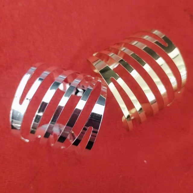 Anillo de servilleta creativo de acero inoxidable con hebilla de toalla de seda de metal de varios estilos de estilo italiano para hotel de comida occidental