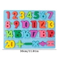 thumbnail image 2 of VISALY Tablero de formas de letras y números para educación temprana para niños, rompecabezas de madera con agarre manual para bebés de tres piezas, juguete de inteligencia, 2 of 4