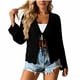 thumbnail image 1 of Mujeres de la Moda de la Playa Casual Color Sólido Hueco de Verano de Punto Cardigan Humo para la Primavera Y el Verano, 1 of 5