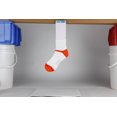 thumbnail image 4 of Athletic Crew Socks for Men & Women 6 Pairs, Breathable Sports Socks, Moisture Wicking Running Workout Socks, Color Block Design, White/Orange, Shoe Size 6-9, 4 of 4