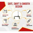 thumbnail image 3 of 3/8" - 1/2" Torque Drive Load Binder with Heavy-Duty Grab Hooks 9,200 lbs WLL - Tie Down Hauling Chain Speed Binders for Flatbed Truck Trailer, 3 of 12