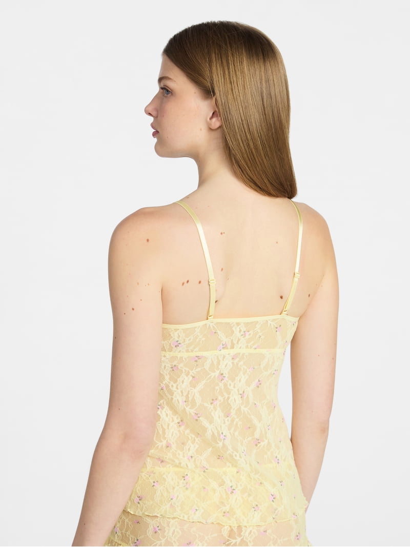 No Boundaries Lace Flyaway Cami Top, Women's XS-XXXL - Walmart.com