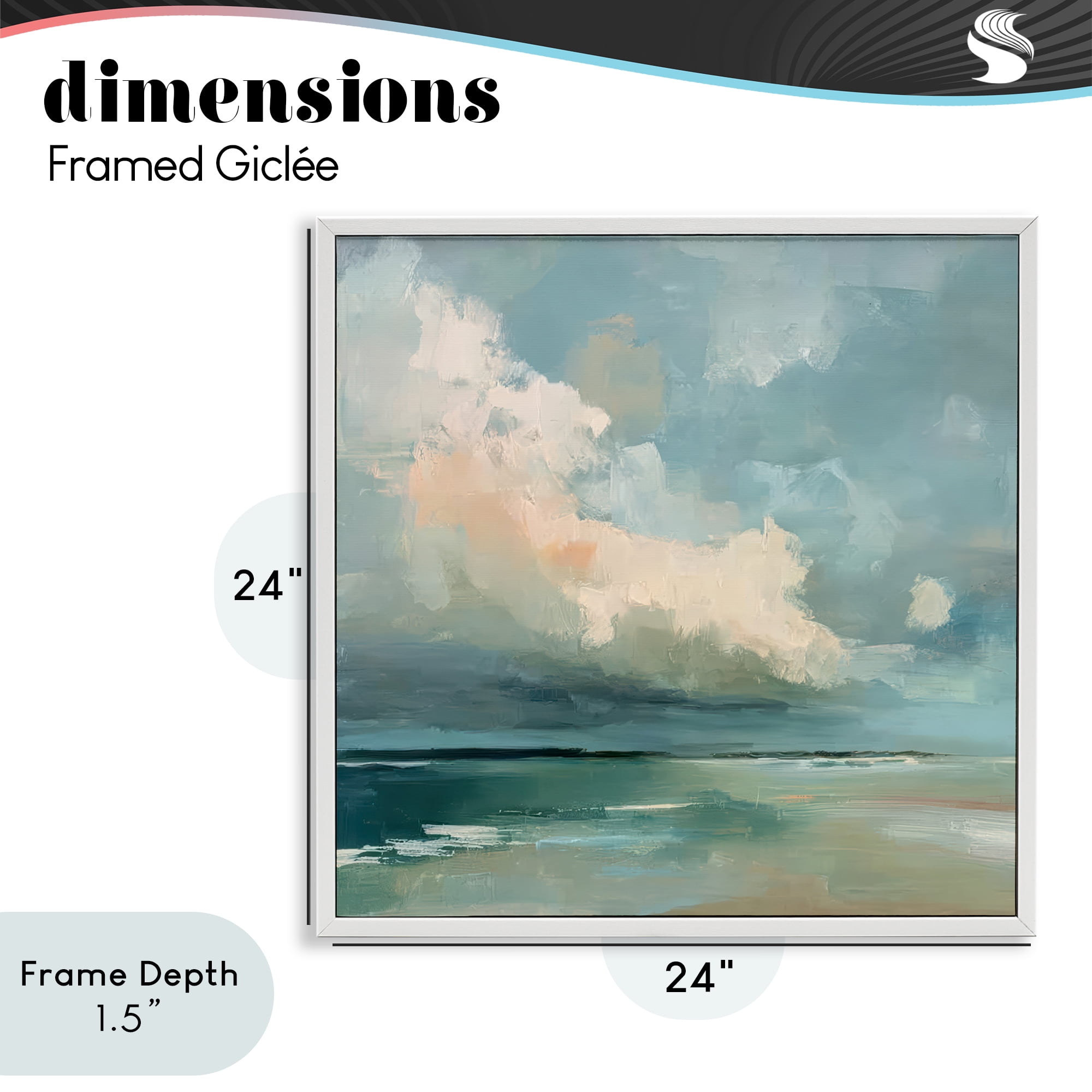 Stupell Industries Stormy Beach with Overhead Clouds White Framed Giclee Art, design by Kim Curinga