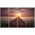 thumbnail image 2 of Seashore Boardwalk into the Sun - Seashore Canvas Art Print, 2 of 3