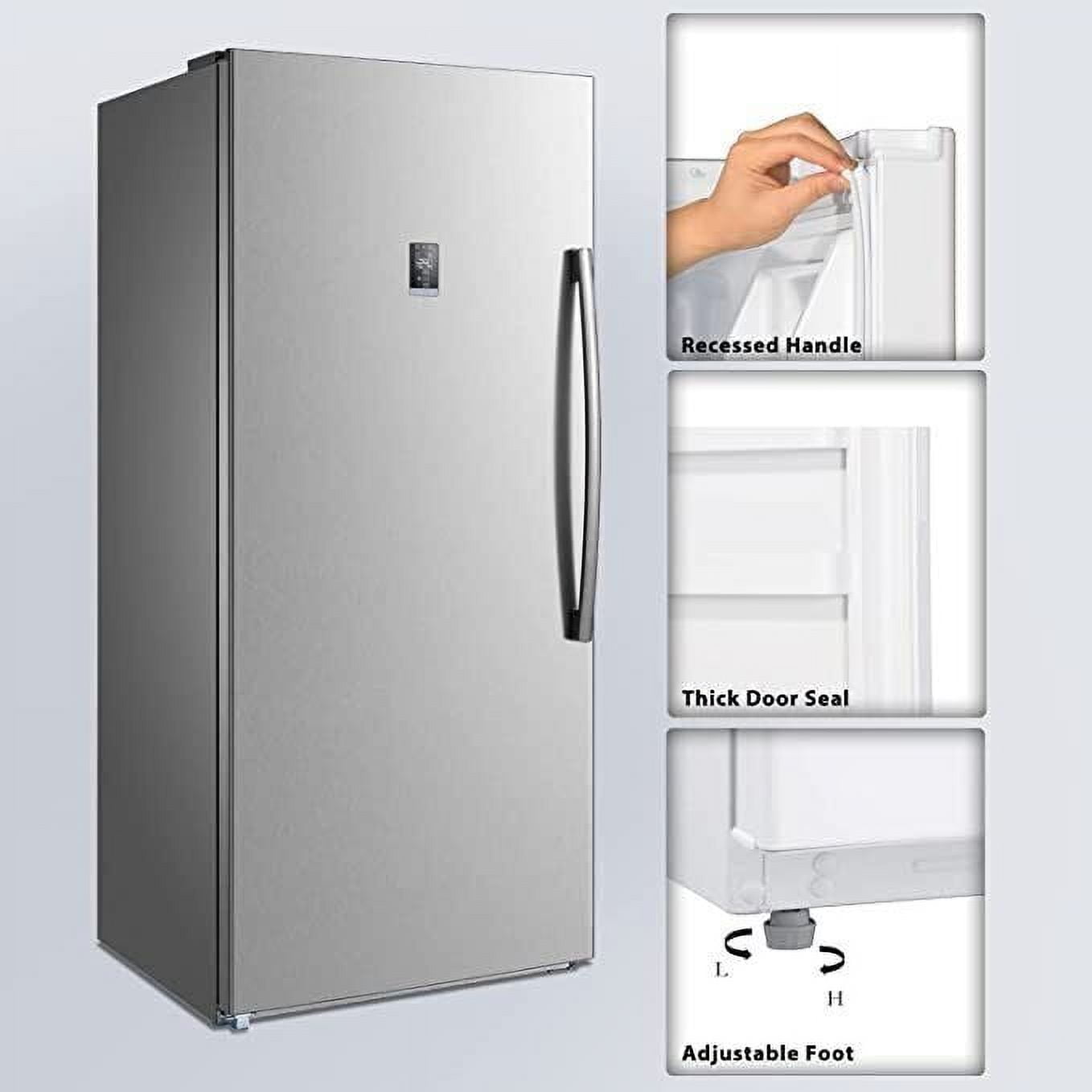 Smad 17.5 Cu ft Upright Freezer Large Capacity Fridge Refrigerator Frost Free Home Stainless Steel
