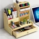 thumbnail image 3 of Stylish Wooden Pen Holder - Perfect for Office Desk, Bedroom Decor, and Student Storage, 3 of 5