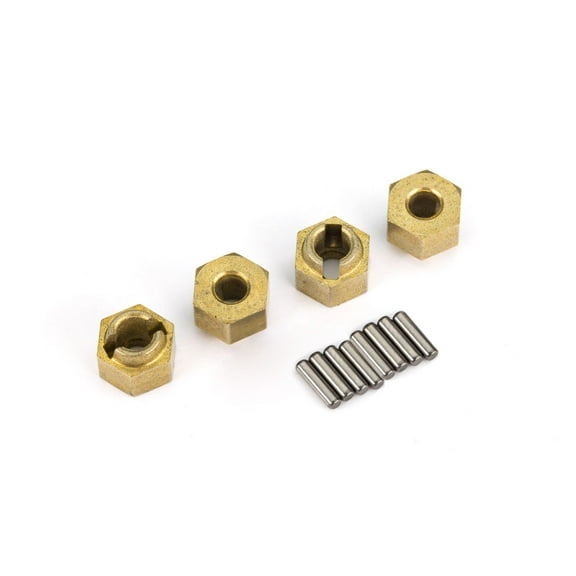 Traxxas 9750X TRX-4M Wheel Hubs 7mm Hex Brass 1 gram each (4) Axle Pins (8)