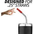 thumbnail image 3 of Metal Straw Covers, 10-Pack Silicone Tips for .25" Wide Stainless Steel Straws, 3 of 5