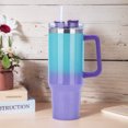 thumbnail image 4 of Frasco de vacío de viaje de acero inoxidable con taza de agua portátil de paja de 40oz para mujeres y hombres, 4 of 8