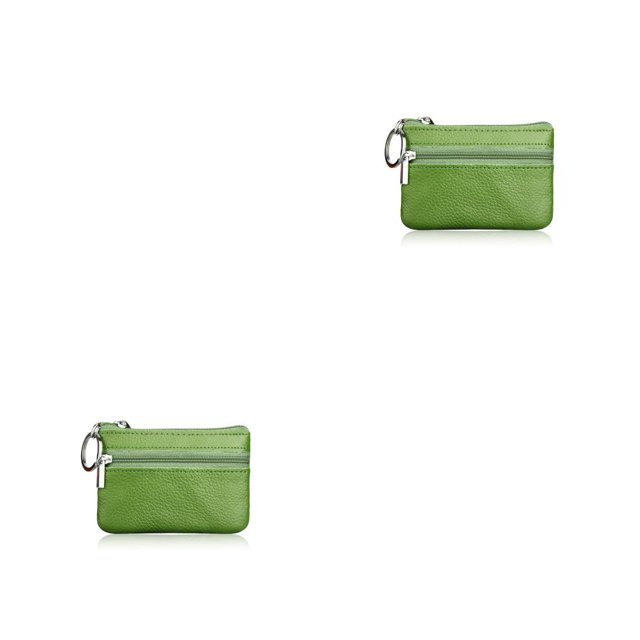 Cartera de cuero Minnieouse para mujer, almacenamiento de llaves, portátil, viaje, escuela, llavero, monedero, bolsillo, color Rojo
