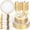 Clear Gold, variant on 150PCS Clear Gold Plastic Plates Set Includes Dinner, Dessert Plates, Forks, Knives, Spoons, Cups Disposable Tableware for Wedding Party Celebration