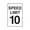 MultiColor, variant on SignMission 8 x 12 in. Speed Limit 10 Decal - Driving Car Racing Slow Driver Race