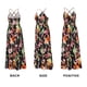 thumbnail image 4 of 2023 Vestido largo largo floral con correa bohemia estampado casual de verano para mujer, vestido sin mangas con cuello en V, 4 of 5