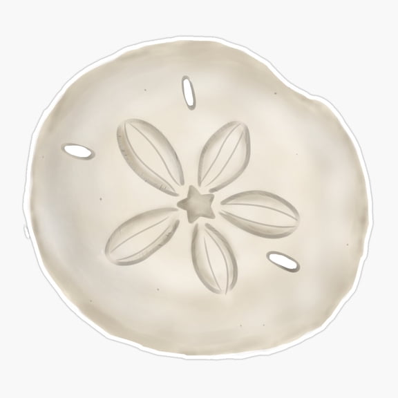 Sand Dollar Coastal Shell Design Sticker