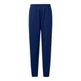 thumbnail image 6 of Lixiuxyad Summer Beach Pants Women Wide Leg Pants Elastic Waist Fashion Solid Casual Sports Sweatpants Loose Pants With Pockets Blue, 6 of 6