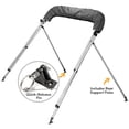 thumbnail image 2 of Kapsco Moto 4H5W90-GRY 85 to 90 in. North East Harbor 4 Bow Boat Bimini Top Cover with Rear Support Poles & Zippered Boot - Gray, 2 of 8
