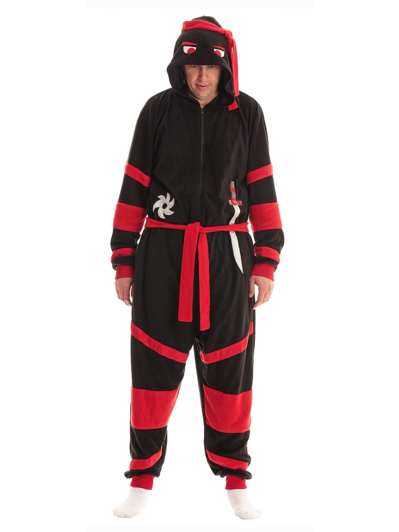followme Men's Adult Onesie Mens Pajamas 6938-L (X-Large, Ninja