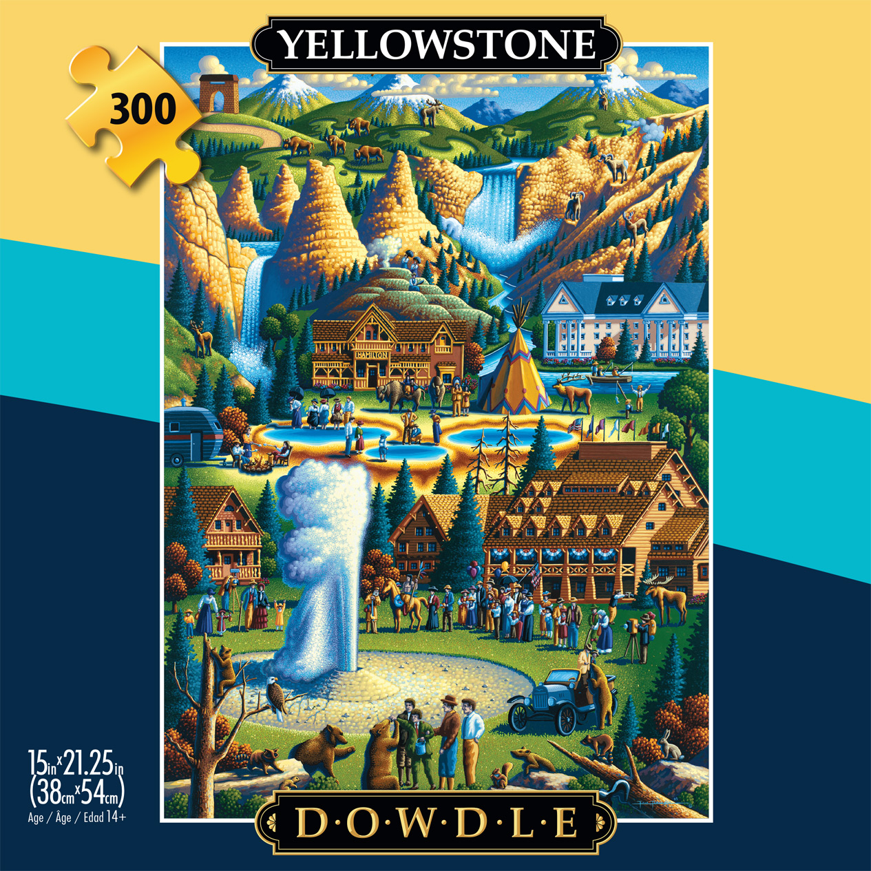 Buffalo Games 300-Piece Dowdle Yellowstone National Park Adult Interlocking Jigsaw Puzzle
