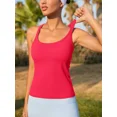 thumbnail image 2 of ANFERRY Womens Workout Tank Tops Ribbed Built in Bra Athletic Shirts Scoop Neck Racerback Yoga Camisoles, 2 of 7
