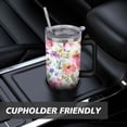 thumbnail image 7 of Watercolor Flowers 40oz Stainless Steel Vacuum Insulated Tumbler with Lid and Straw for Water Iced Tea Coffee Smoothie and More, 7 of 7