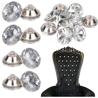 17mm Dominique Glass Rhinestone Buttons - Crystal - Trims By The Yard