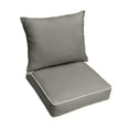 thumbnail image 2 of Humble and Haute Sunbrella Charcoal Grey Indoor/ Outdoor Chair Cushion and Pillow Set, 2 of 5