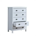thumbnail image 7 of Vastcury Modern Vertical 5 Drawer White Dresser for Bedroom, Tall Chest of Drawers for Closet, Living Room, off White, 7 of 7