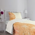 thumbnail image 3 of Ambesonne Flower Quilted Bedspread Set 2 Pcs, Island Floral Side Frame, Twin Size, Vermilion, 3 of 5