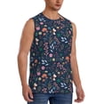 thumbnail image 2 of Uemuo Colorful Flowers Pattern Men's Sleeveless T-Shirt,Muscle Athletic Tank Top, Moisture-wicking Quick-dry Breathable Classic Tee Top for Gym Run Outdoor Sports-3X-Large, 2 of 8