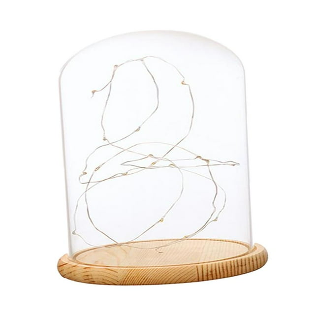 Lámpara de Noche BLESIY LED de Cristal Cloche Luces de Hadas Adornos Decorativos de Navidad