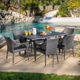 thumbnail image 3 of Christopher Knight Home Cliff 7-piece Outdoor Dining Set by  Grey, 3 of 5