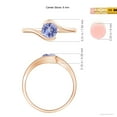 thumbnail image 4 of Angara Natural 0.9 Ct. Tanzanite Solitaire Ring in 14K Rose Gold for Women (Ring Size: 3.5), 4 of 9
