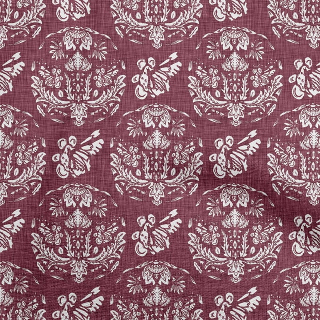 oneOone Cotton Flex Maroon Fabric Block Sewing Craft Projects Fabric Prints By Yard 40 Inch Wide-9K