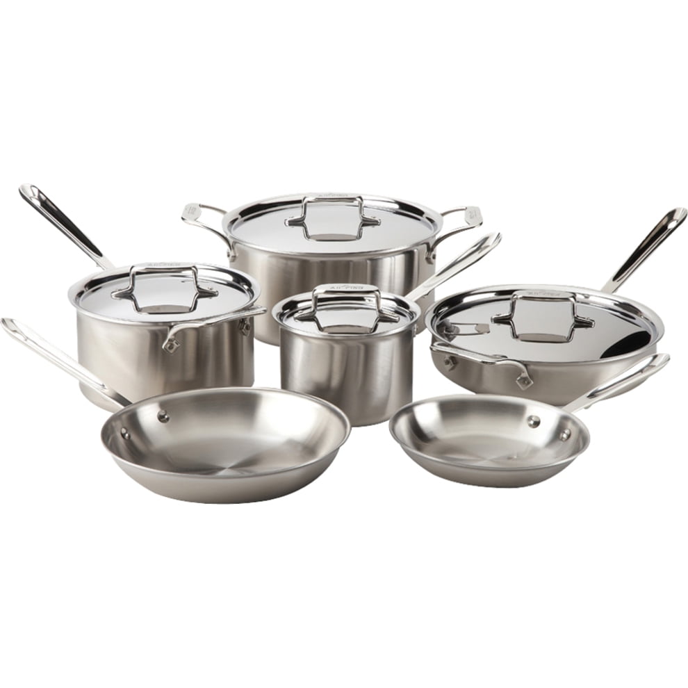 AllClad Brushed Stainless D5 Cookware