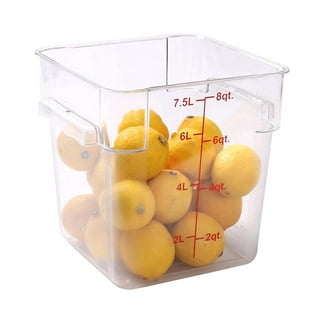 Met Lux Rectangle Clear Plastic Full Size Cold Food Storage Container - 6  Depth - 10 count box